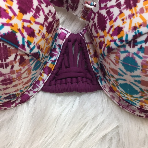 NWT Hula Honey Printed Underwire Pushup Bikini Top - Picture 3 of 7